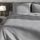 Heckett & Lane Heckett&Lane Uni Stripe Housse de Couette Glacier grey
