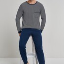 Schiesser Schiesser herenpyjama 173866 lang nachtblauw
