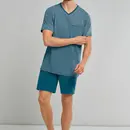 Schiesser Schiesser pyjama court pour homme 173862 pétrole