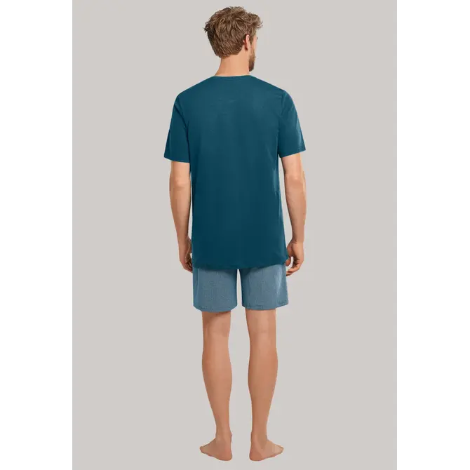 Schiesser heren Shortama 173863 petrol