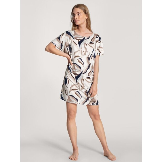 Calida Dames nachthemd  35032 Star White S Calida Dames nachthemd  35032 Star White S