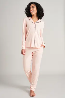 Pyjama pour femmes Schiesser 175547 rose tendre 46/3XL