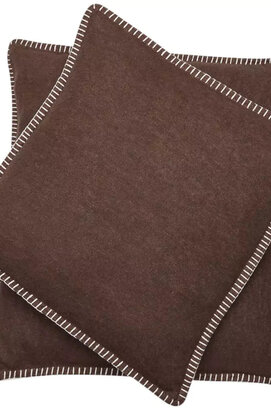 David Fussenegger Sylt Housse de Coussin Uni 50x50 Mokka