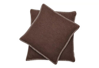David Fussenegger Sylt Housse de Coussin Uni 50x50 Mokka