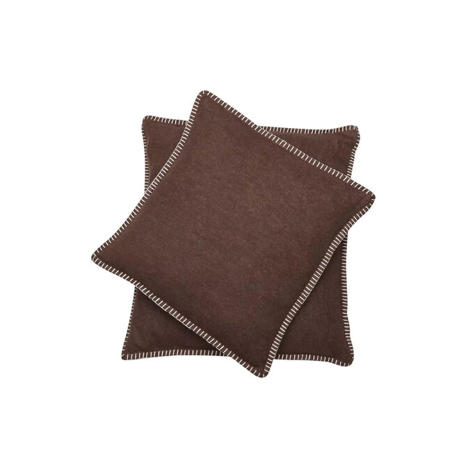 David Fussenegger Sylt Housse de Coussin Uni 50x50 Mokka