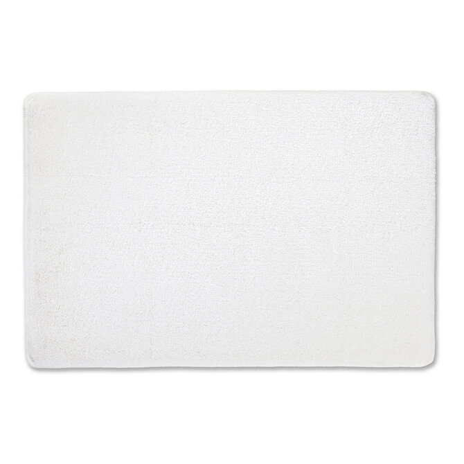 Tapis de bain Rhomtuft Rhomy Home Uni 65x115cm blanc