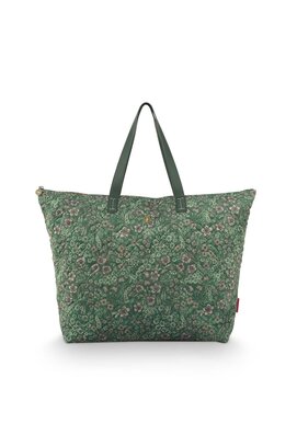 Pip Studio Tilda Sac cabas Grand matelassé Daisy Dreams vert 66x20x44cm