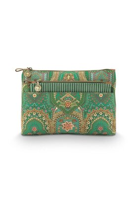 Pip Studio Caryn Cosmetic Bags Combi Jabali Green 26x7.5x18cm/22x1x13cm