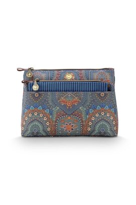 Pip Studio Caryn Sacs cosmétiques Combi Jabali Bleu 26x7.5x18cm/22x1x13cm