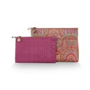 Pip Studio Pip Studio Caryn trousses cosmétiques Combi Jabali Rouge 26x7.5x18cm/22x1x13cm