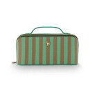 Pip Studio Pip Studio Cyrille Trousse cosmétique Moyenne Rayée Verte 23.5x11x5x22cm