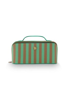Pip Studio Cyrille Trousse de toilette Moyenne Rayée Verte 23.5x11x5x22cm