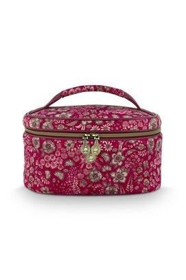 Pip Studio Cleo Beauty Case Quilted Daisy Dreams Red 26x16x16cm
