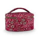 Pip Studio Pip Studio Cleo Trousse de toilette matelassée Rêves de Marguerite Rouge 26x16x16cm