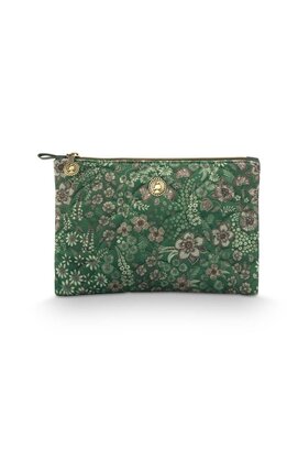 Pip Studio Charly Cosmetic Flat Pouch Medium Quilted Daisy Dreams Green 24x1x15.5cm