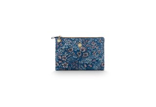 Pip Studio Charly Cosmetic Flat Pouch Medium Quilted Daisy Dreams Blue 24x1x15.5cm