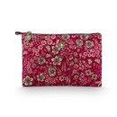 Pip Studio Pip Studio Charly Trousse plate cosmétique moyenne matelassée Daisy Dreams rouge 24x1x15.5cm