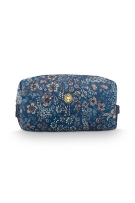 Pip Studio Coco Cosmetic Bag Medium Quilted Daisy Dreams Blue 21.5x10x10.5cm