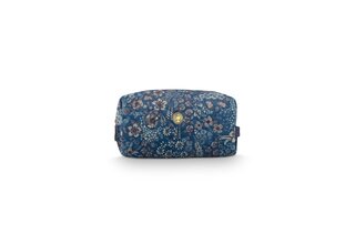 Pip Studio Coco Cosmetic Bag Medium Quilted Daisy Dreams Blue 21.5x10x10.5cm