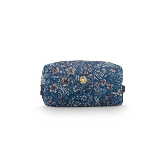 Pip Studio Coco Trousse cosmétique Moyenne Matelassée Daisy Dreams bleu 21.5x10x10.5cm