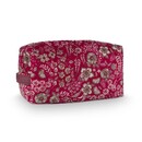 Pip Studio Pip Studio Coco Trousse de toilette Moyenne Matelassée Rêves de Marguerite Rouge 21.5x10x10.5cm