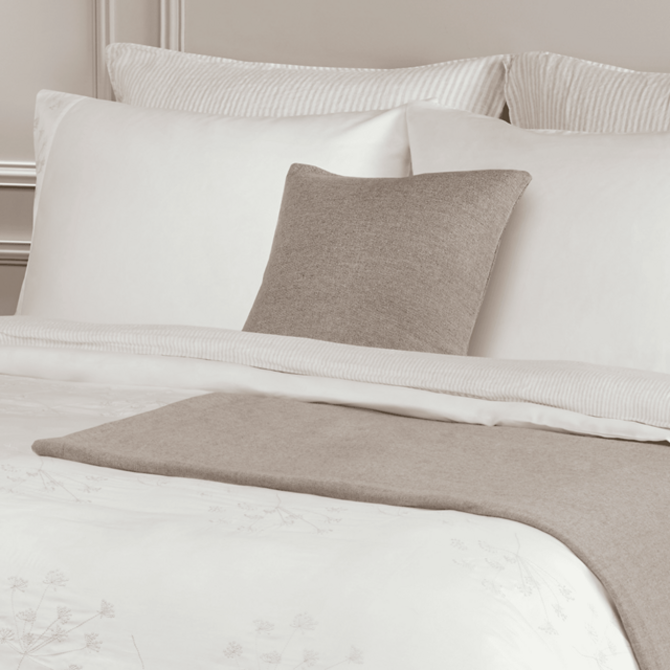 Dommelin Housse de coussin décoratif Bravio Coton-Laine 300gr Muscade 40x40 cm