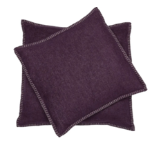 David Fussenegger Sylt housse de coussin décorative uni 50x50 Raisin