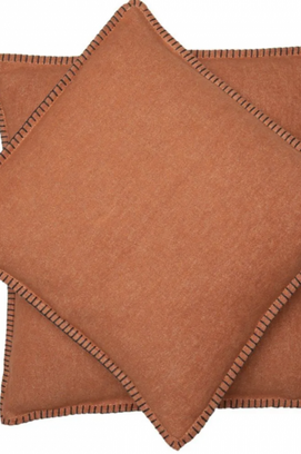 David Fussenegger Sylt housse de coussin décoratif Uni 50x50 Caramel