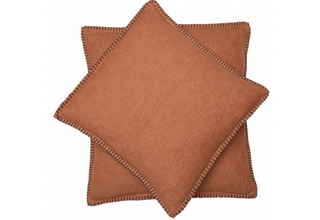 David Fussenegger Sylt housse de coussin décoratif Uni 50x50 Caramel