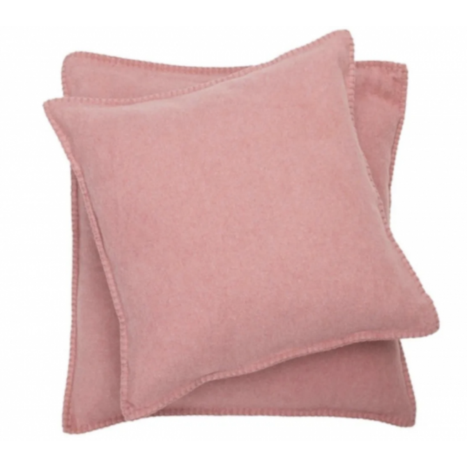 David Fussenegger Sylt housse de coussin décoratif Uni 50x50 Rouge