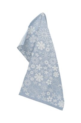 Bunzlau Castle Flowerbed theedoek 65x65 Grey-Blue