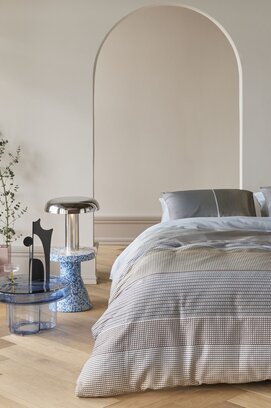 Kardol by Beddinghouse Housse de couette Charlottesville bleu-gris 200x200/220 cm