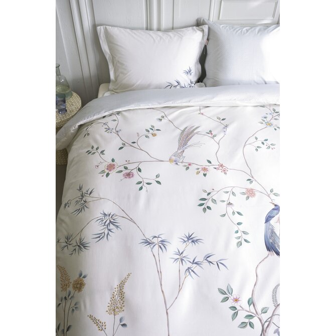 Pip Studio Housse de couette Fleur de Bambou Blanc 140x200/220 cm