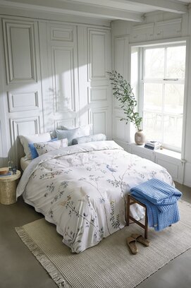 Pip Studio Dekbedovertrek Bamboo Blossom Wit 240x200/220 cm