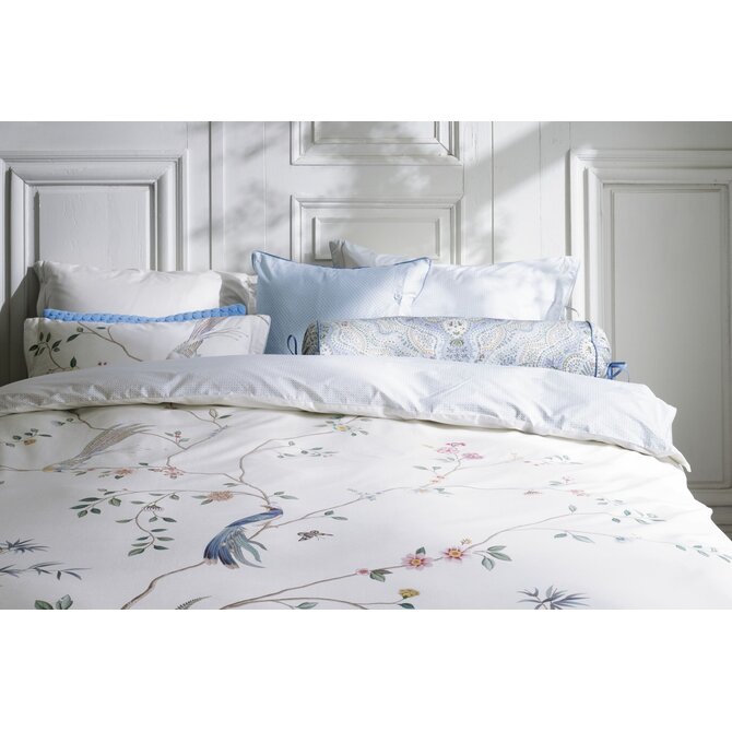 Pip Studio Housse de couette Fleur de bambou Blanc 240x200/220 cm