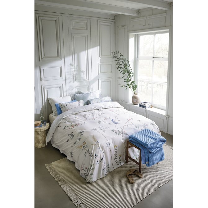 Pip Studio Dekbedovertrek Bamboo Blossom Wit 260x200/220 cm