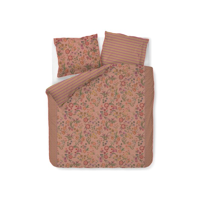 Pip Studio Housse de couette Coco Fleur Corail 240x200/220 cm