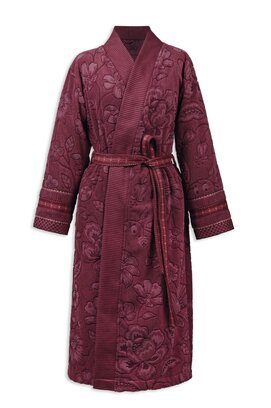 Pip Studio  Jasmin Jacquard Bathrobe Donker roze L