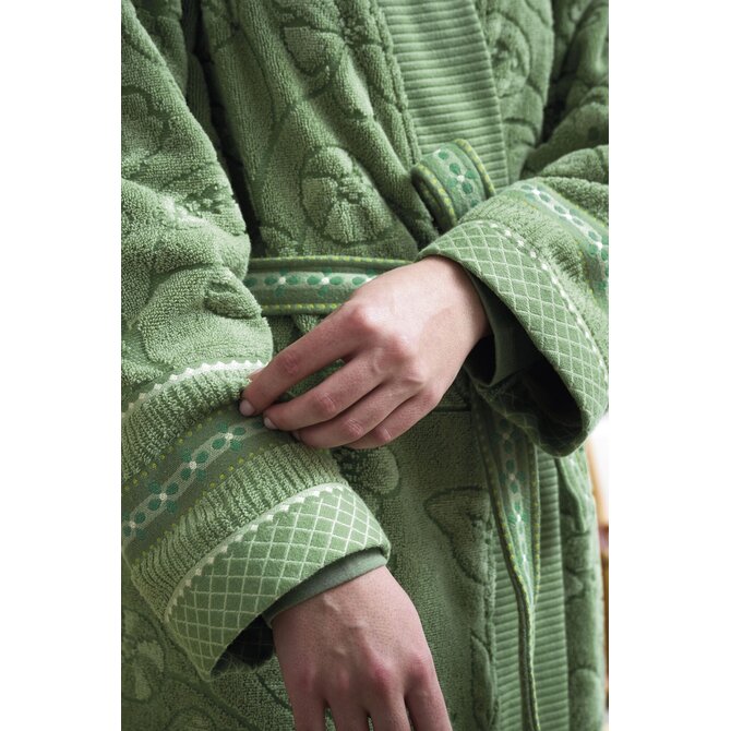 Pip Studio  Jasmin Jacquard Bathrobe Groen S