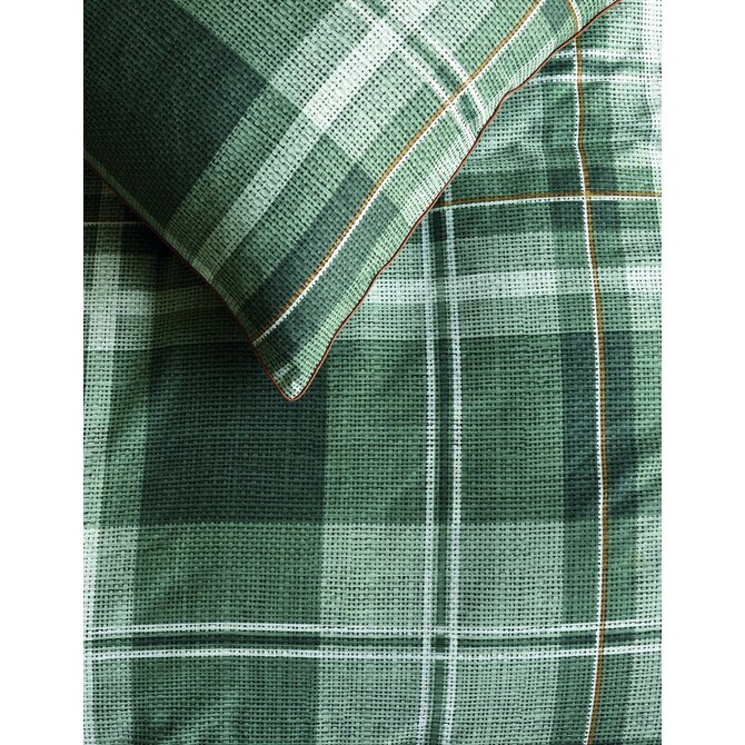 Rivièra Maison Housse de couette Tartan Check Vert 200x200/220 cm