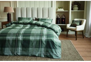 Rivièra Maison Dekbedovertrek Tartan Check Groen 240x200/220 cm