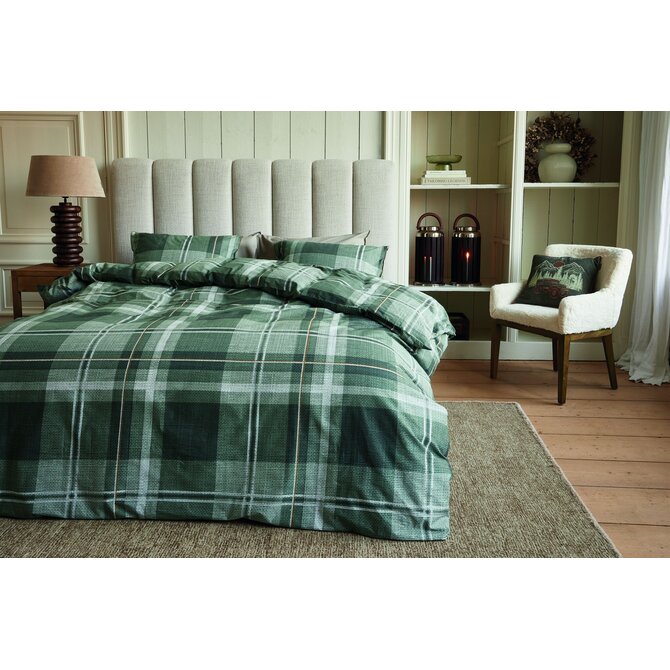 Rivièra Maison Housse de couette Tartan à carreaux Vert 240x200/220 cm