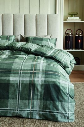Rivièra Maison Kussensloop Tartan Check Groen 60x70 cm