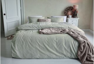 Rivièra Maison Dekbedovertrek Hayes Zand 140x200/220 cm