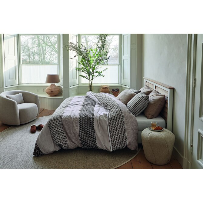 Rivièra Maison Housse de couette Lawrence Marron 140x200/220 cm