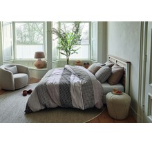 Rivièra Maison Housse de couette Lawrence Brun 240x200/220 cm