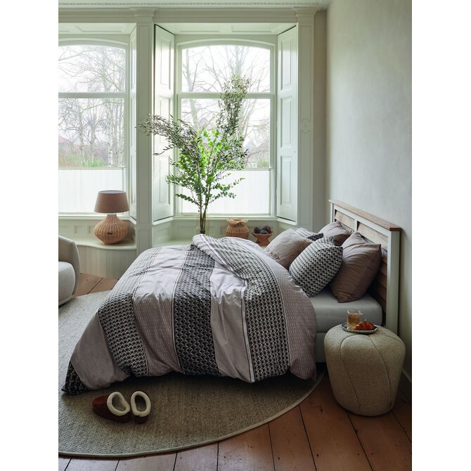 Rivièra Maison Housse de couette Lawrence Brun 240x200/220 cm