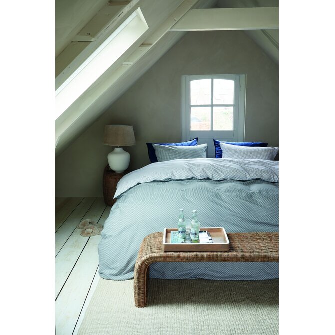 Rivièra Maison Housse de couette Emery bleu-gris 240x200/220 cm