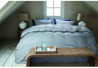 Rivièra Maison Dekbedovertrek Emery Blauwgrijs 260x200/220 cm
