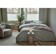 Rivièra Maison Dekbedovertrek Emery Taupe 200x200/220 cm